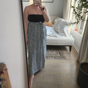 Strapless maxi dress